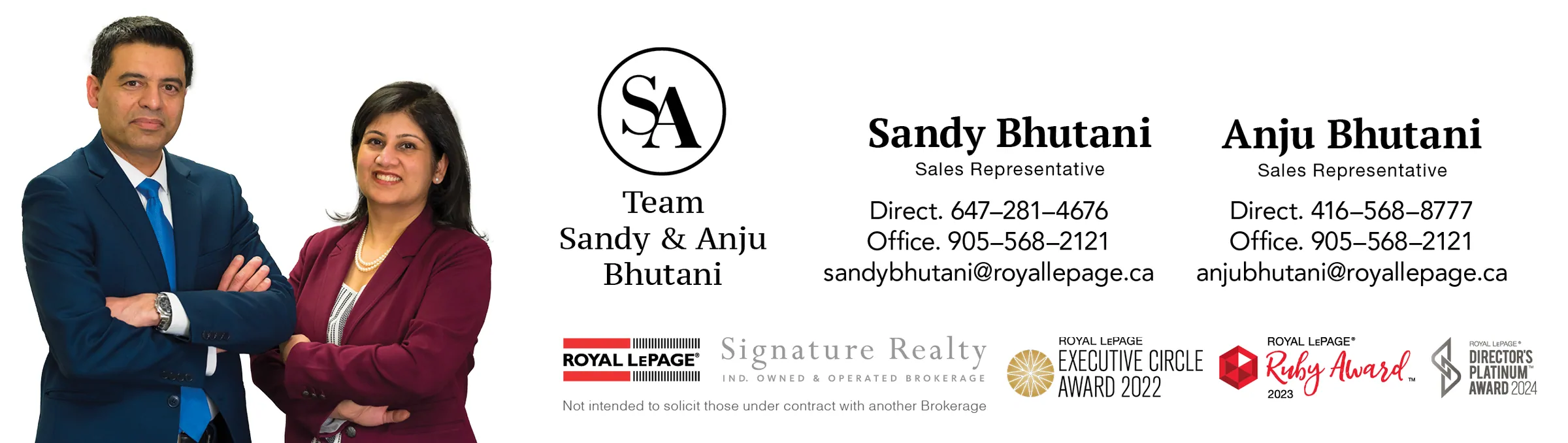 Sandy Bhutani, Royal LePage Signature Realty, Brokerage