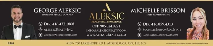 George Aleksic, Aleksic Realty Inc., Brokerage