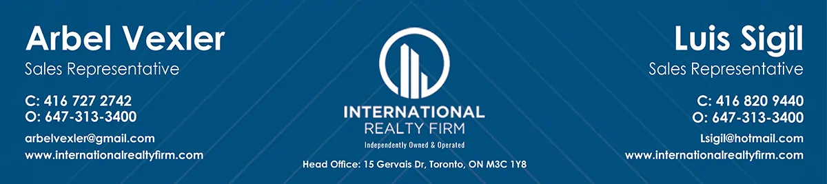 Luis Sigil and Arbel Vexler, INTERNATIONAL REALTY FIRM, INC. Brokerage