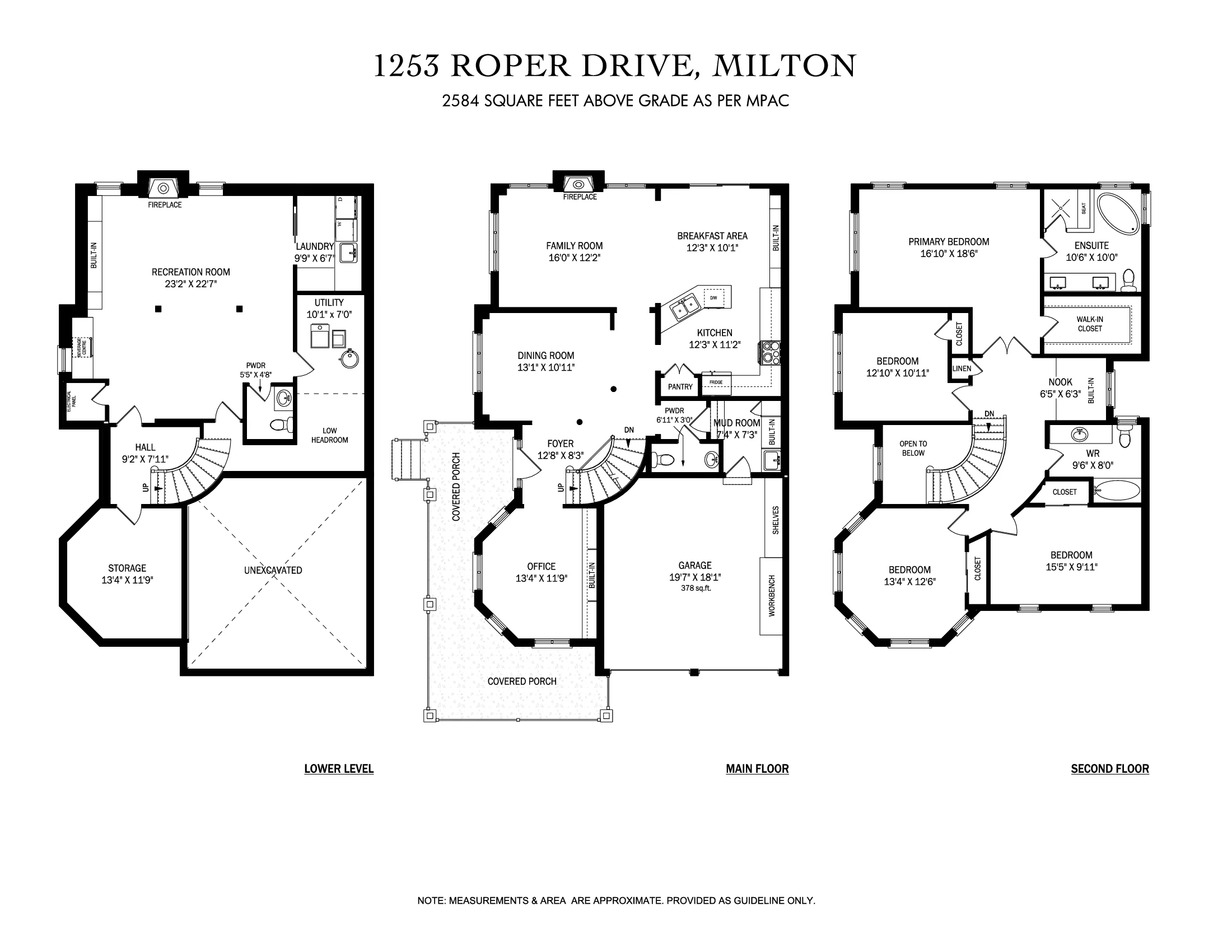 Floor plan of 1253 Roper Drive, Milton