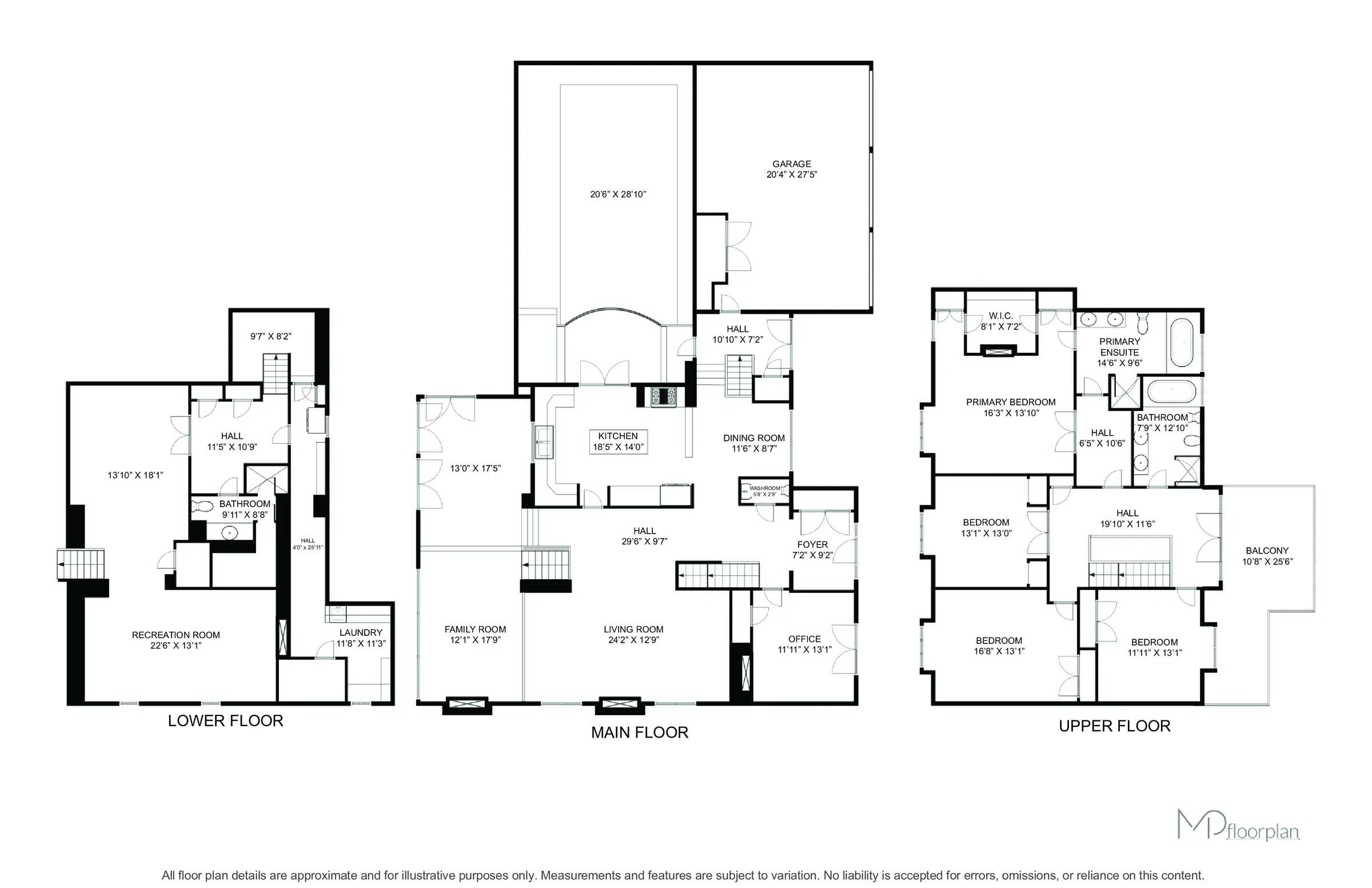 Floor plan of 2197 Courrier Lane, Mississauga