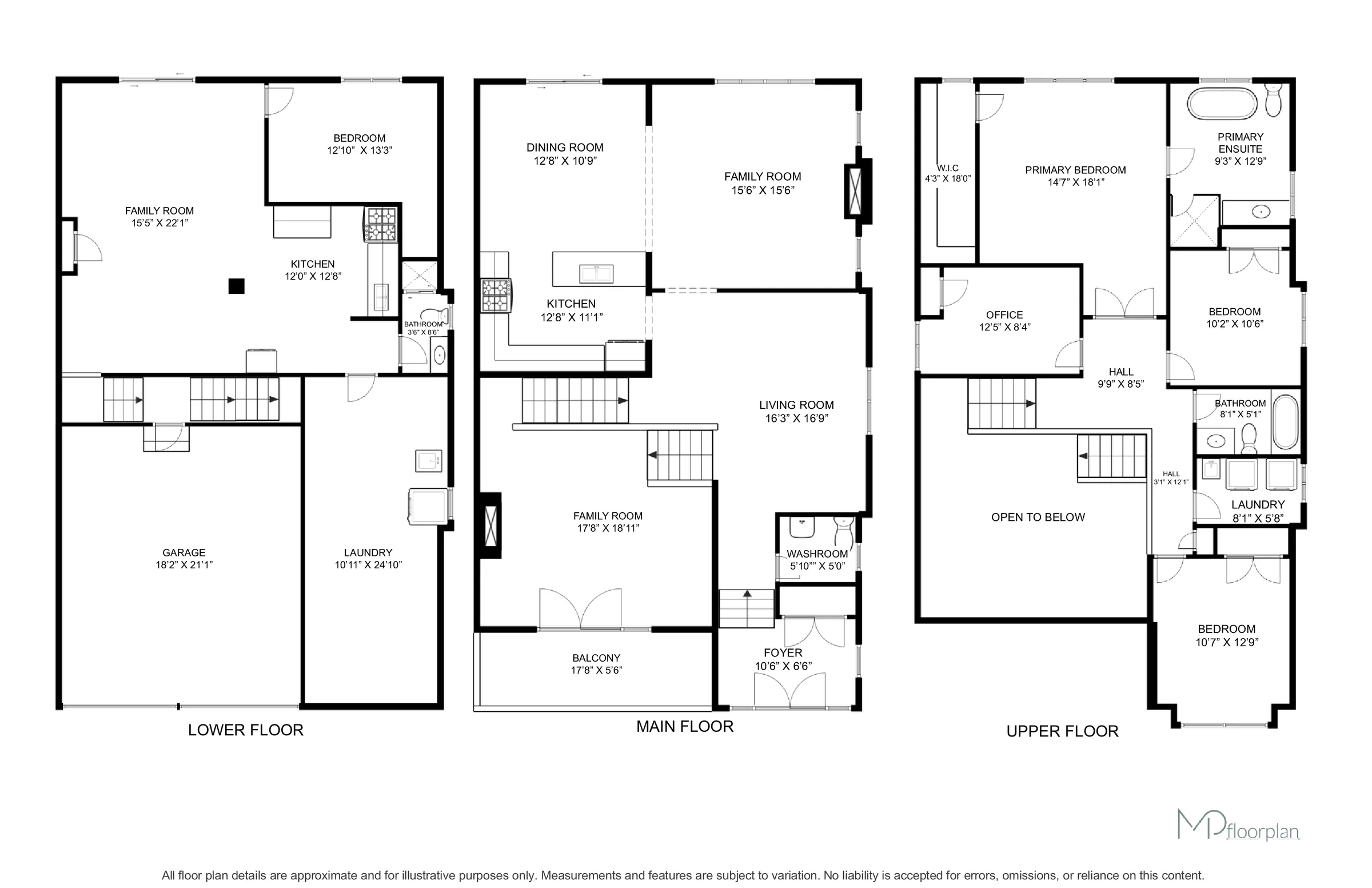 Floor plan of 33 Charlotte Abby Drive, East Gwillimbury