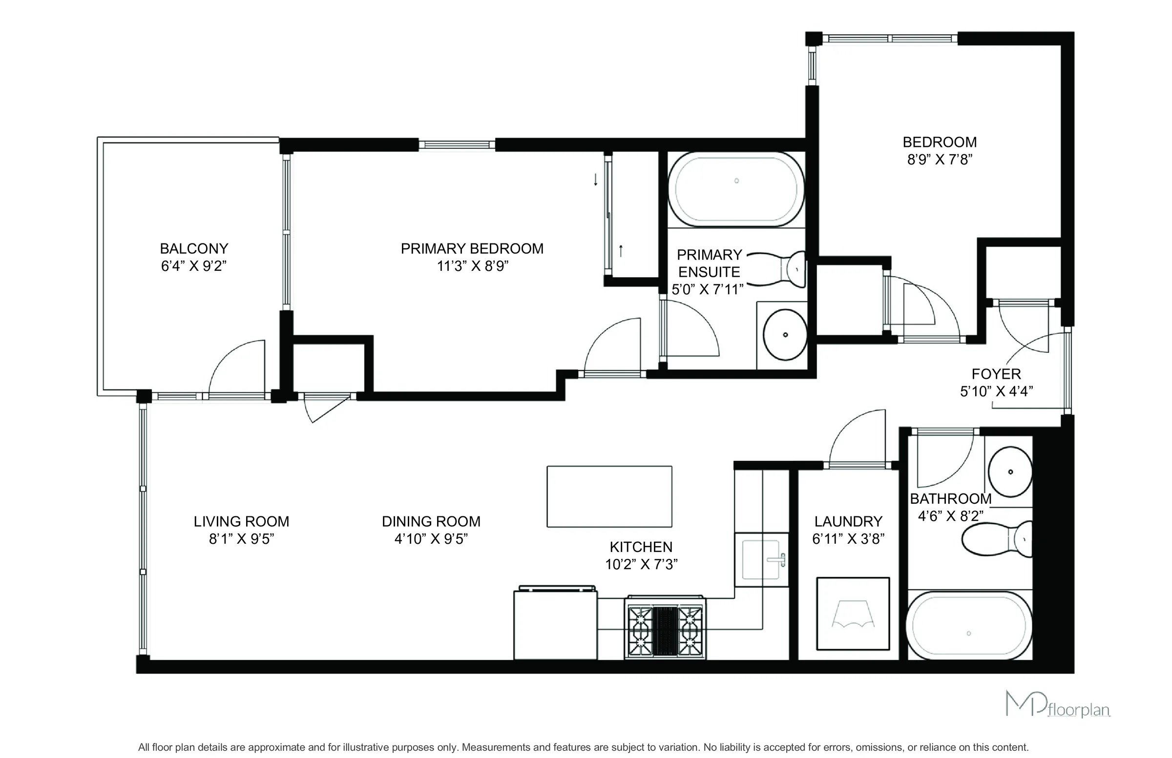 Floor plan of #B401-5240 Dundas Street, Burlington