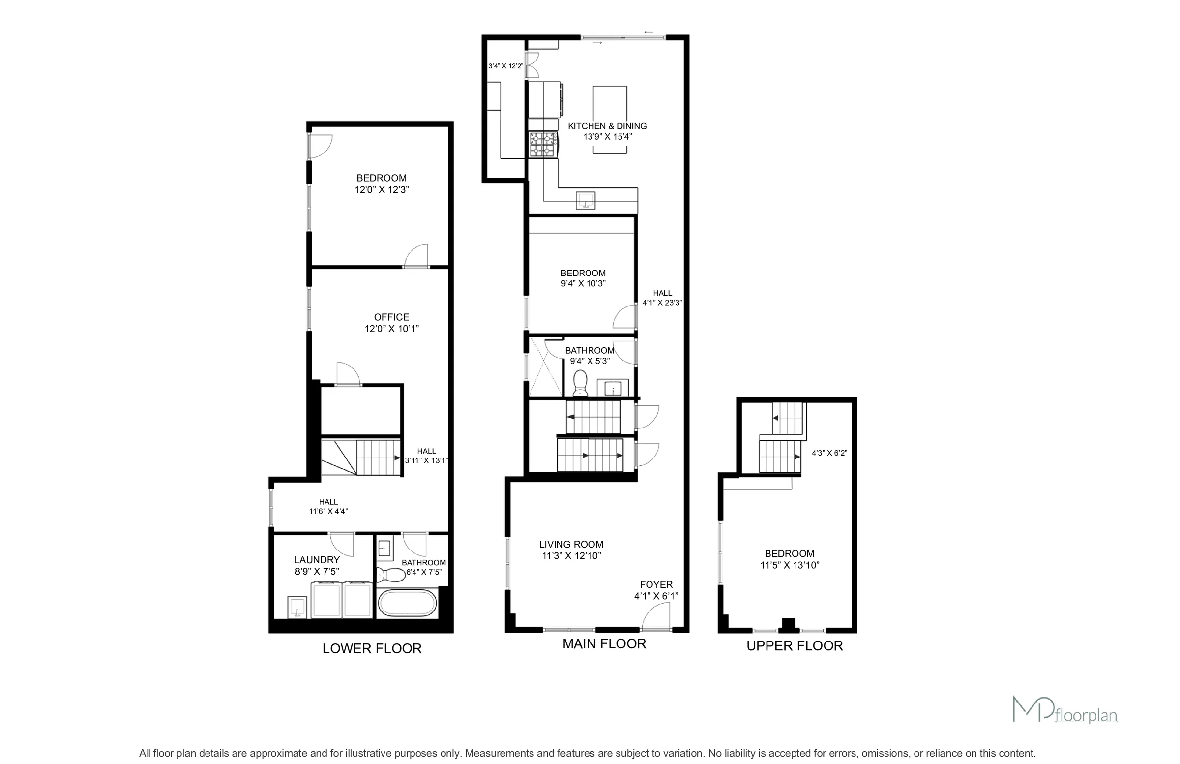 Floor plan of 128 Duvernet Avenue, Toronto