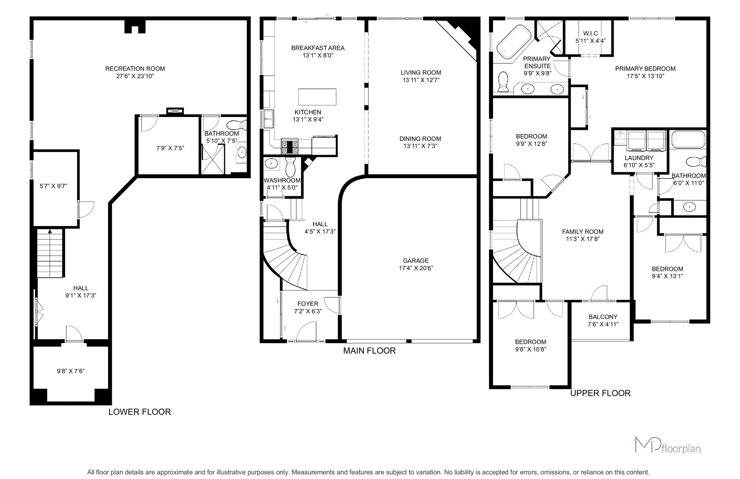 Floor plan of 3356 Hiscott Avenue, Burlington