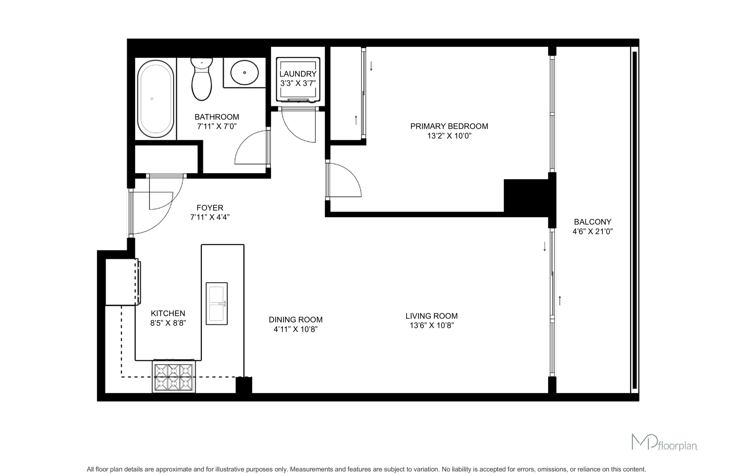 Floor plan of #405-1050 Main Street East, Milton