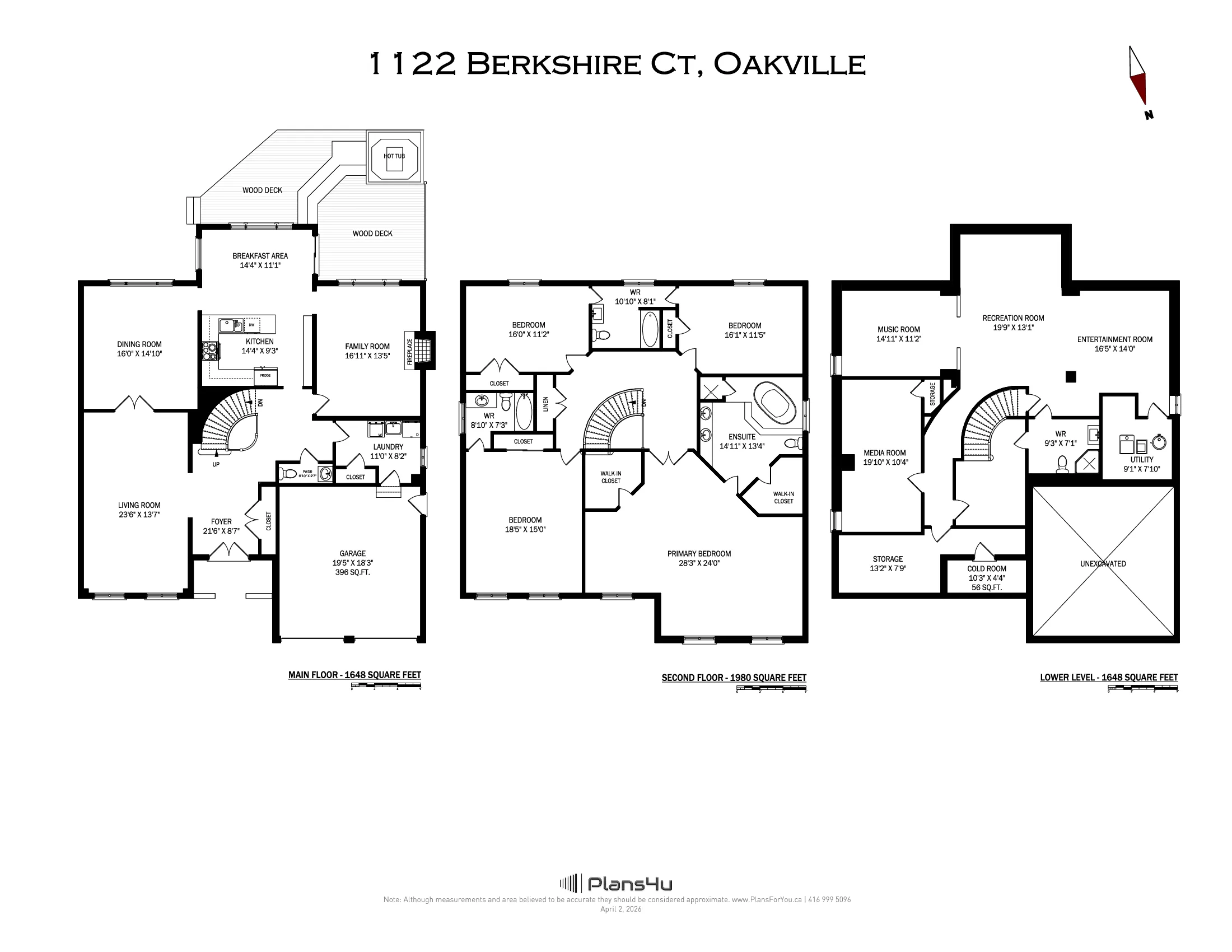 Floor plan of 1122 Berkshire Court, Oakville
