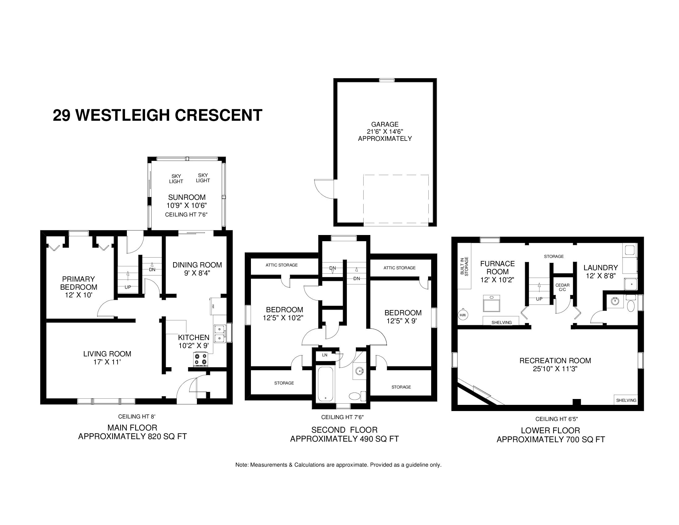 Floor plan of 29 Westleigh Crescent, Etobicoke