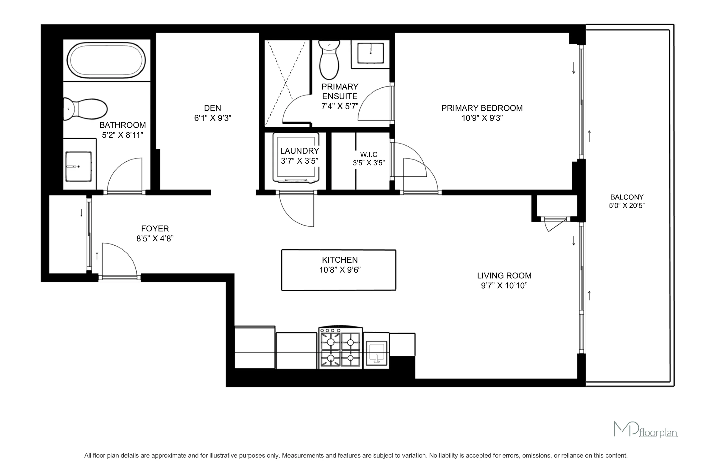 Floor plan of #2006-70 Annie Craig Drive, Etobicoke