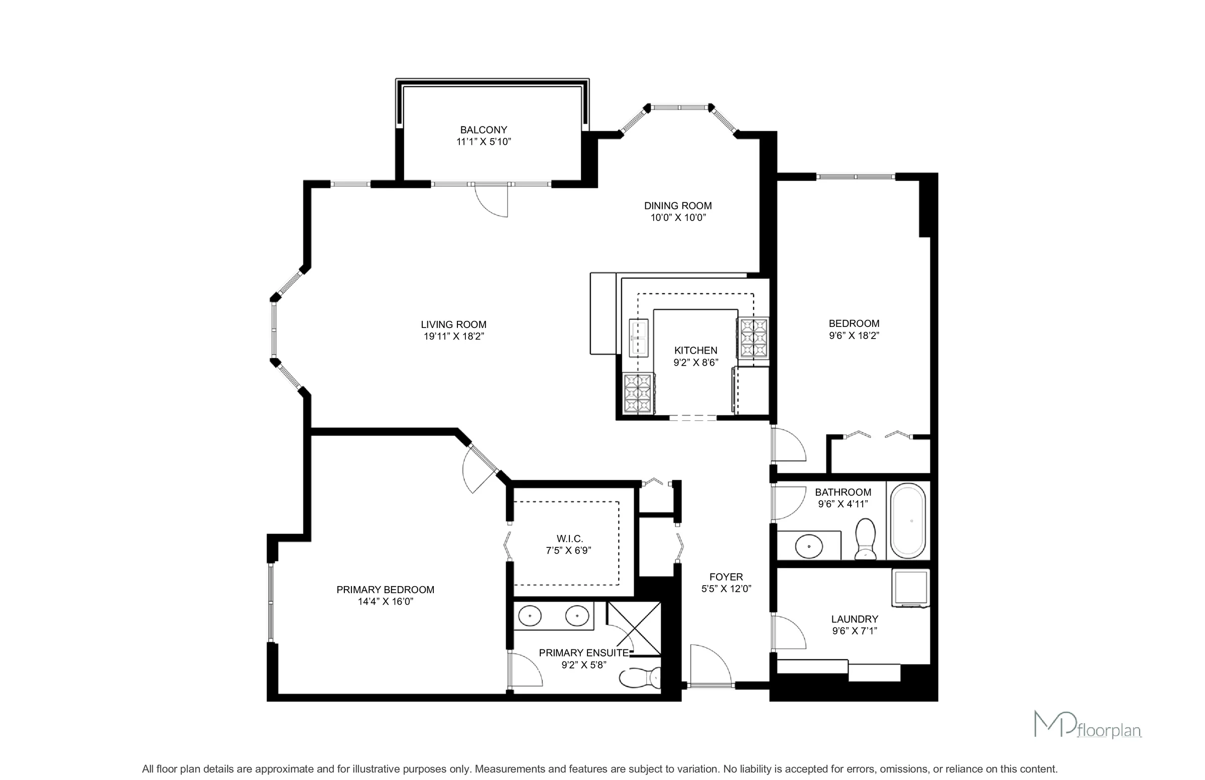 Floor plan of #F301-216 Plains Road West, Burlington