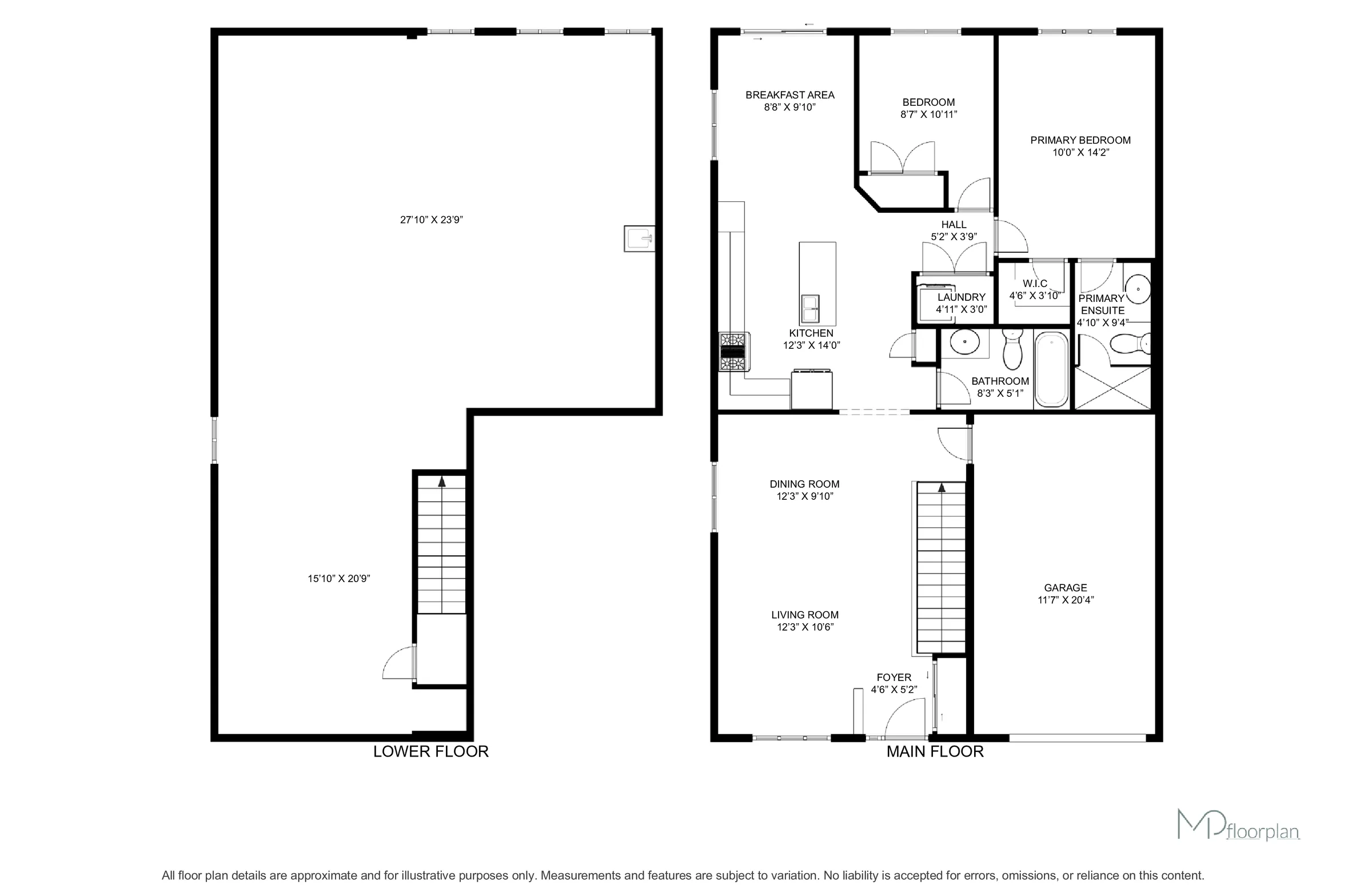 Floor plan of 12 Muzzo Drive, Brampton