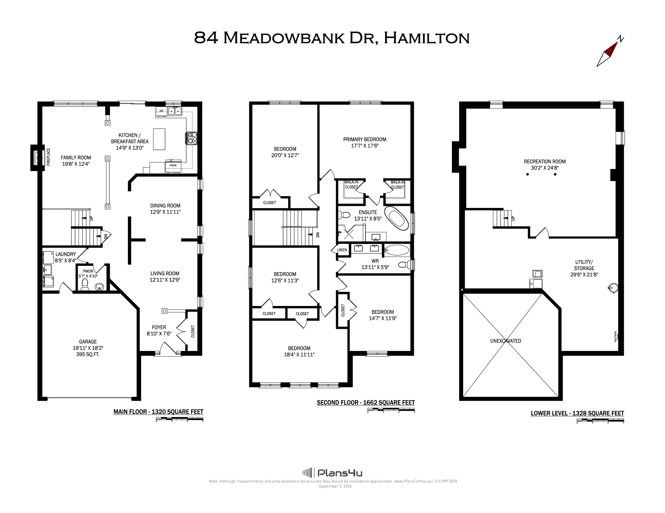 Floor plan of 84 Meadowbank Drive, Hamilton