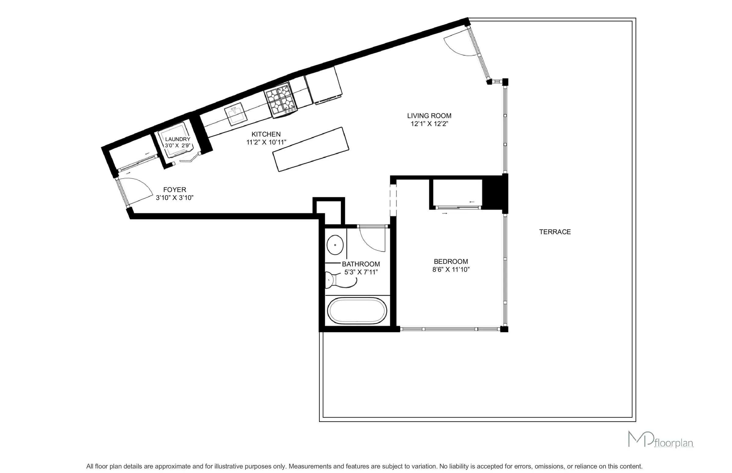 Floor plan of #503-51 East Liberty Street, Toronto