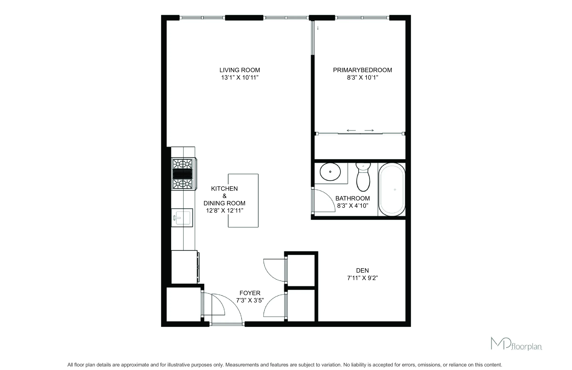 Floor plan of #123-201 Carlaw Avenue, Toronto